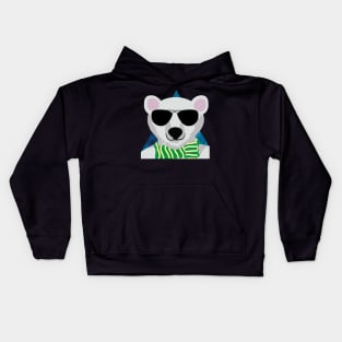 The sunglasses white bear Kids Hoodie